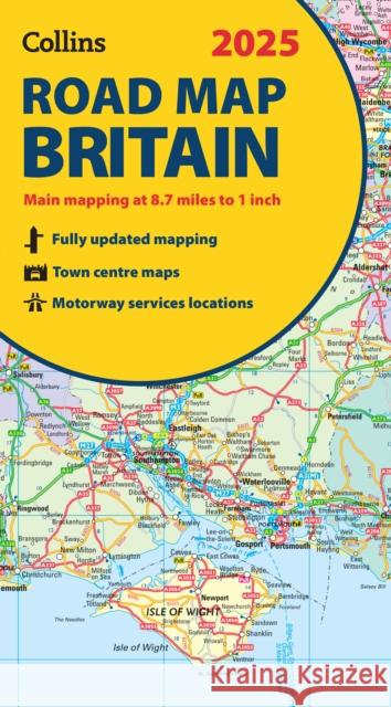 2025 Collins Road Map of Britain: Folded Road Map Collins Maps 9780008652913 HarperCollins Publishers - książka