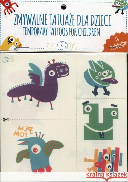 Zmywalne tatuaże dla dzieci - Potwory Cieślak Ola 5902596568139