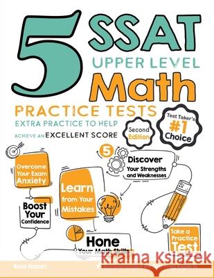 5 SSAT Upper Level Math Practice Tests: Extra Practice to Help Achieve an Excellent Score Reza Nazari 9781646122547 Effortless Math Education - książka
