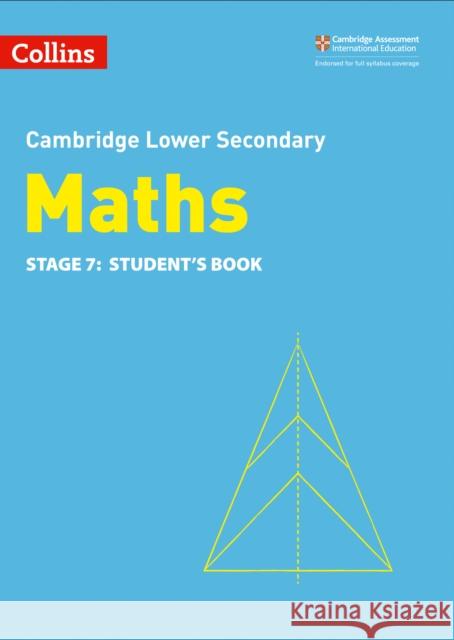Lower Secondary Maths Student's Book: Stage 7 Brian Speed 9780008340858