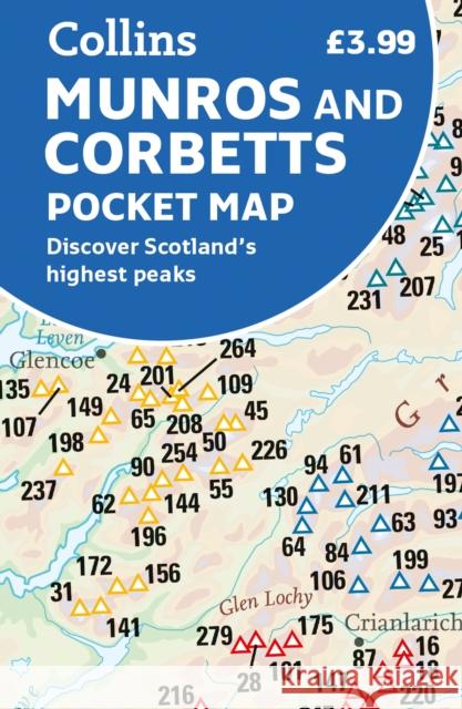 Munros and Corbetts Pocket Map: Discover Scotland’s Highest Peaks Collins Maps 9780008520625 HarperCollins Publishers
