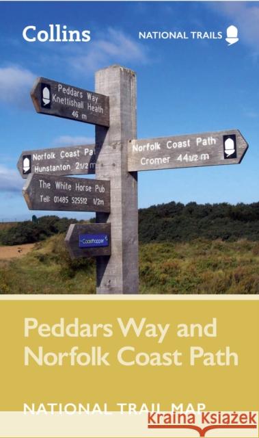 Peddars Way and Norfolk Coast Path National Trail Map Collins Maps 9780008602970
