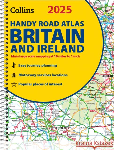 2025 Collins Handy Road Atlas Britain and Ireland: A5 Spiral Collins Maps 9780008652890