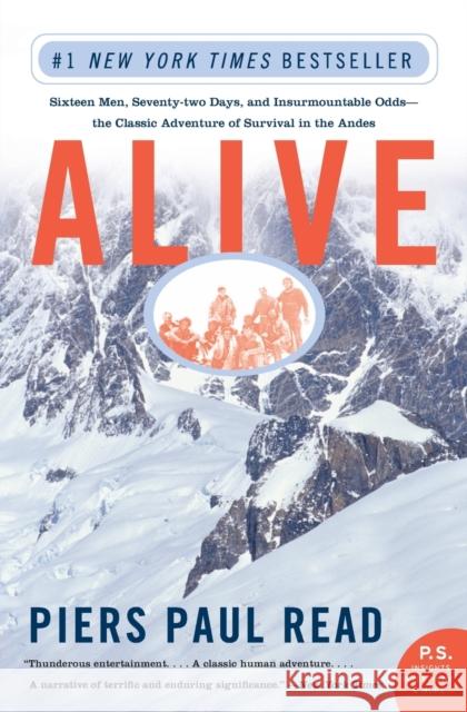 Alive: Sixteen Men, Seventy-Two Days, and Insurmountable Odds--The Classic Adventure of Survival in the Andes Piers Paul Read 9780060778668 Harper Perennial