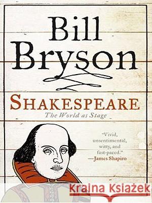 Shakespeare LP Bryson, Bill 9780061363917 Harperluxe