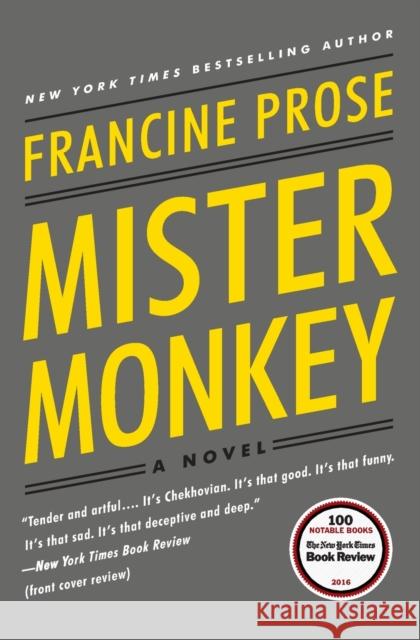 Mister Monkey Francine Prose 9780062397843