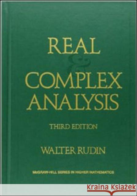 Real and Complex Analysis Walter Rudin 9780070542341 0