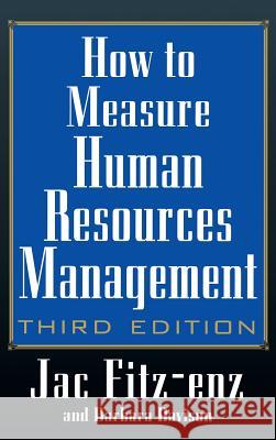 How to Measure Human Resource Management Jac Fitz-enz Barbara Davison 9780071369985 McGraw-Hill Companies