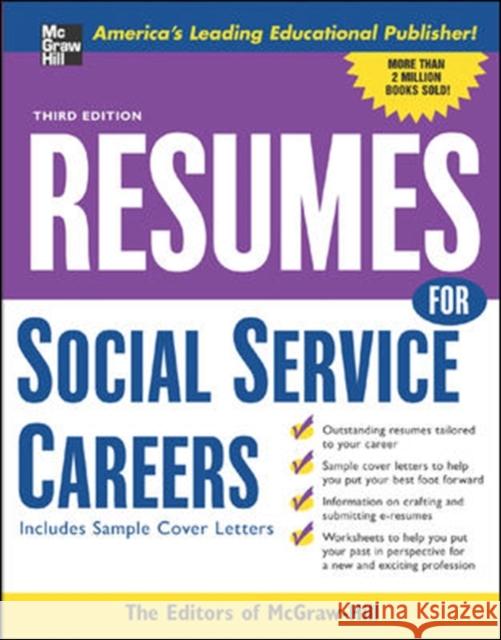 Resumes for Social Service Careers McGraw-Hill 9780071467810 McGraw-Hill Companies