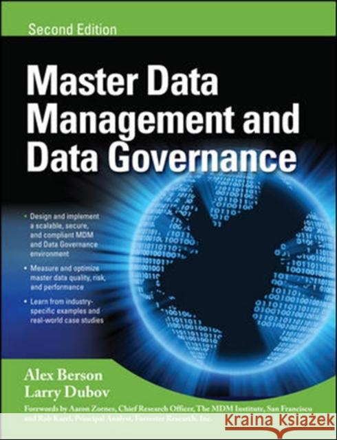 Master Data Management and Data Governance Berson, Alex 9780071744584 McGraw-Hill/Osborne Media