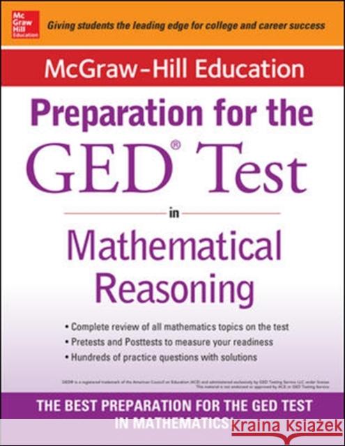 McGraw-Hill Education Strategies for the GED Test in Mathematical Reasoning McGraw-Hill Education 9780071840385 McGraw-Hill