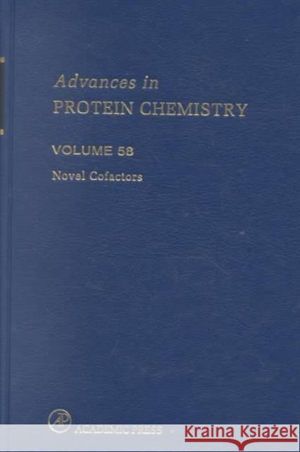 Novel Cofactors: Volume 58 Klinman, Judith P. 9780120342587