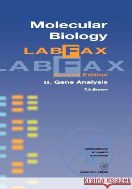 Molecular Biology LabFax : Gene Analysis Terry Brown T. A. Brown 9780121361105 Academic Press