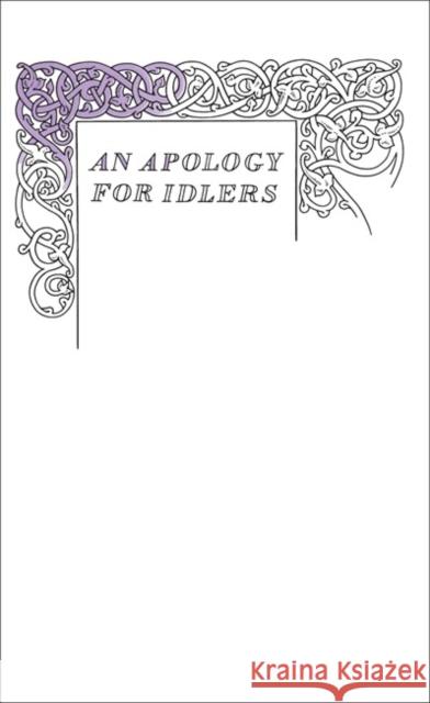 An Apology for Idlers Stevenson Robert Louis 9780141043968 Penguin Books Ltd