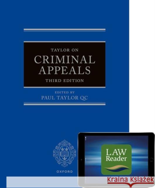 Taylor on Criminal Appeals 3rd Edition Taylor 9780192846600