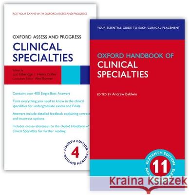 Oxford Handbook of Clinical Specialties 11th Edition and Oxford Access and Progress 4th Edition 2 Volume Set: Clinical Specialties Baldwin 9780192896957