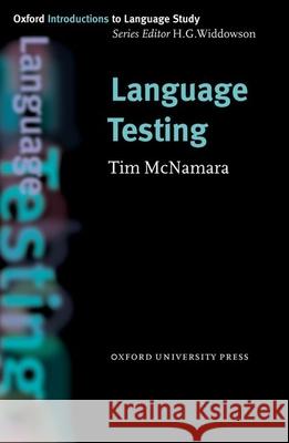 Language Testing Tim McNamara 9780194372220