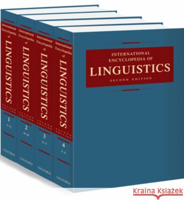 International Encyclopedia of Linguistics Frawley, William J. 9780195139778