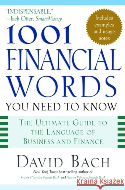 1001 Financial Words You Need to Know David Bach Erin McKean 9780195170504 Oxford University Press