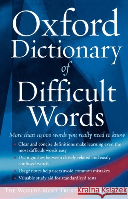 The Oxford Dictionary of Difficult Words Archie Hobson 9780195173284 0