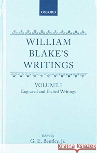 Writings 2 Vols Ed Bentley Blake, William 9780198118855