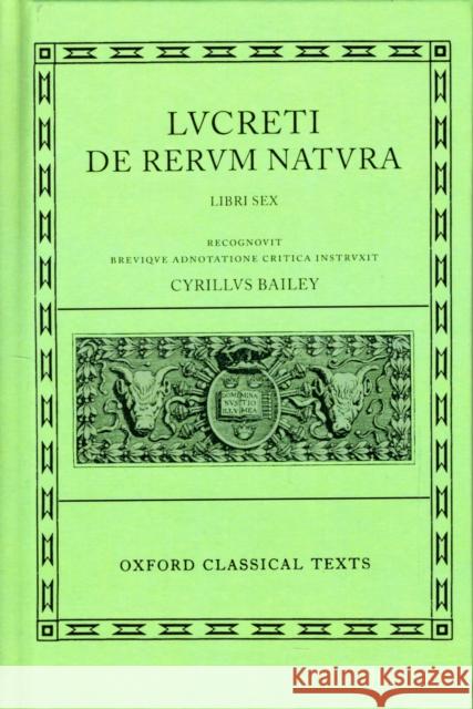 de Rerum Natura Lucretius 9780198146247 Oxford University Press