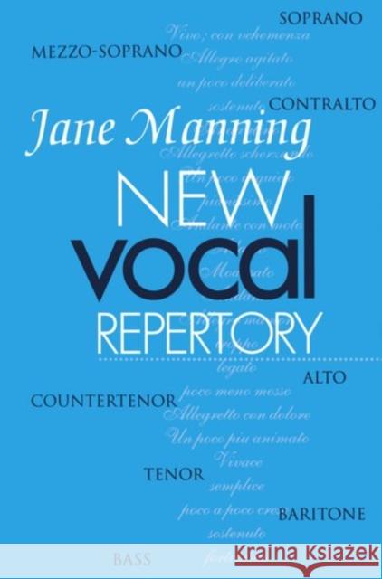 New Vocal Repertory: An Introduction Manning, Jane 9780198164135