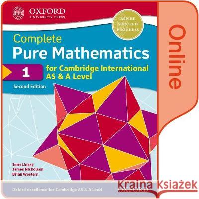 Pure Mathematics 1 for Cambridge International AS & A Level Linsky, Jean, Western, Brian, Nicholson, James 9780198427438