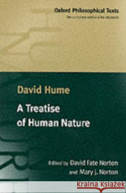 A Treatise of Human Nature Hume, David 9780198751724 Oxford University Press