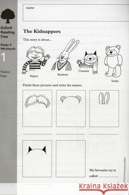 Oxford Reading Tree: Level 8: Workbooks: Workbook 1: The Kidnappers and Viking Adventures (Pack of 6) Thelma Page 9780199167661