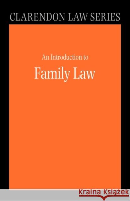 An Introduction to Family Law Gillian Douglas 9780199270941 Oxford University Press