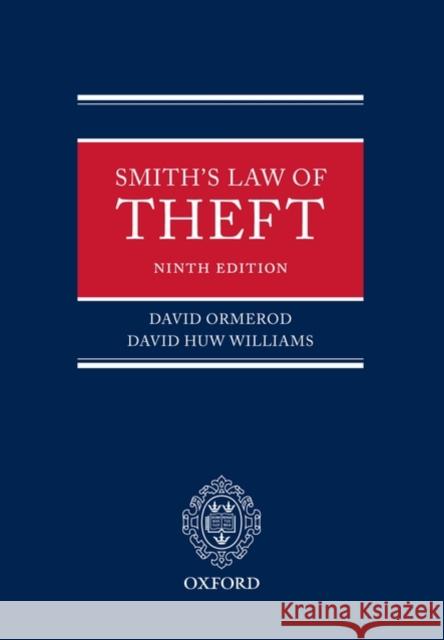 Smith: The Law of Theft Ormerod, David 9780199299898 Oxford University Press, USA