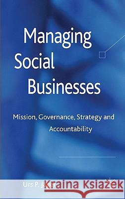 Managing Social Businesses: Mission, Governance, Strategy and Accountability Jäger, U. P. 9780230252547 Palgrave MacMillan