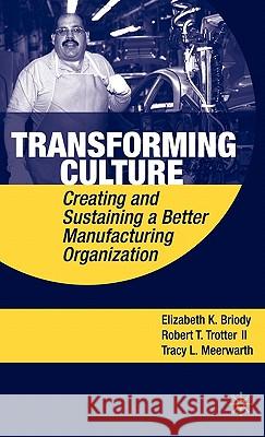 Transforming Culture: Creating and Sustaining a Better Manufacturing Organization Briody, E. 9780230623460 Palgrave MacMillan