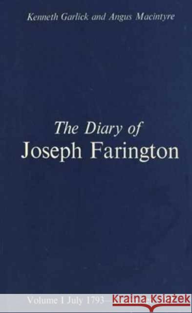 The Diary of Joseph Farington: Volume 1, July 1793-December 1974, Volume 2, January 1795-August 1796 Joseph Farington Angus Macintyre Kenneth Garlick 9780300023145 Paul Mellon Centre for Studies in British Art