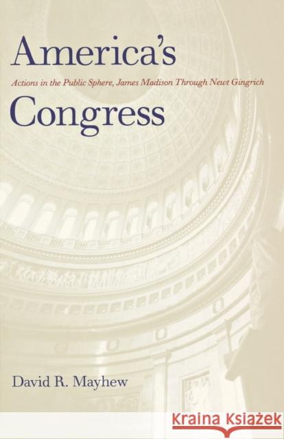 America's Congress Mayhew, David R. 9780300093353 Yale University Press