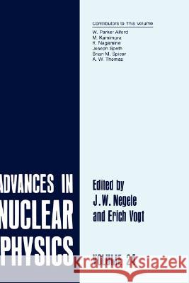Advances in Nuclear Physics: Volume 22 Negele, J. W. 9780306451577 Plenum Publishing Corporation