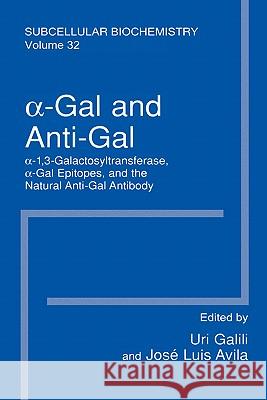 α-Gal and Anti-Gal: α1,3-Galactosyltransferase, α-Gal Epitopes, and the Natural Anti-Gal Antibody Subcellular Biochemistry Galili, Uri 9780306461033 Kluwer Academic Publishers