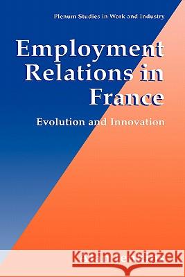 Employment Relations in France: Evolution and Innovation Jenkins, Alan 9780306463334