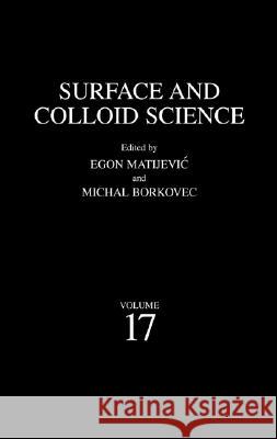 Surface and Colloid Science Egon Matijevic Michal Borkovec 9780306474590