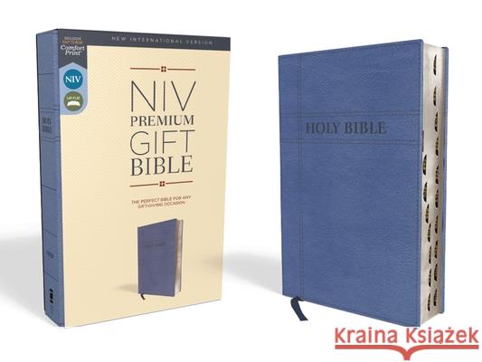 Niv, Premium Gift Bible, Leathersoft, Navy, Red Letter Edition, Indexed, Comfort Print Zondervan 9780310094128