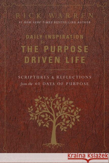 Daily Inspiration for the Purpose Driven Life: Scriptures and Reflections from the 40 Days of Purpose Rick Warren 9780310346425