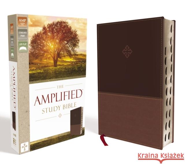 Amplified Study Bible, Imitation Leather, Brown, Indexed  9780310444756 Zondervan