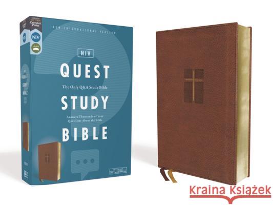 Niv, Quest Study Bible, Leathersoft, Brown, Comfort Print: The Only Q and A Study Bible Christianity Today Intl 9780310450849 Zondervan