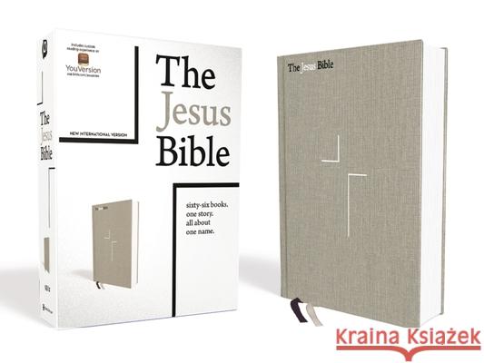 The Jesus Bible, NIV Edition, Cloth Over Board, Gray Linen, Comfort Print Passion Publishing 9780310452195 Zondervan