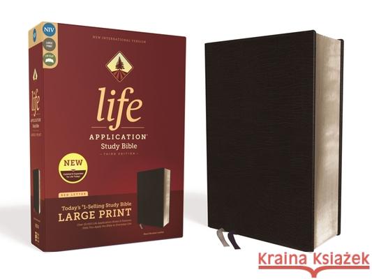 Niv, Life Application Study Bible, Third Edition, Large Print, Bonded Leather, Black, Red Letter Edition  9780310452881 Zondervan