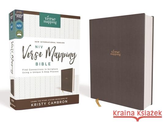 Niv, Verse Mapping Bible, Cloth Over Board, Gray, Comfort Print: Find Connections in Scripture Using a Unique 5-Step Process Kristy Cambron 9780310454595
