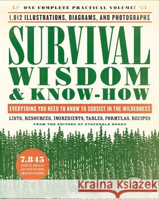 Survival Wisdom & Know-How: Everything You Need to Know to Subsist in the Wilderness The Editors of Stackpole Books 9780316276955 Black Dog & Leventhal Publishers