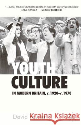 Youth Culture in Modern Britain, c.1920-c.1970: From Ivory Tower to Global Movement - A New History David Fowler 9780333599228