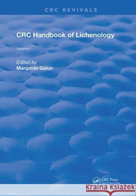 Handbook of Lichenology: Volume 1 Margalith Galun 9780367261634 CRC Press